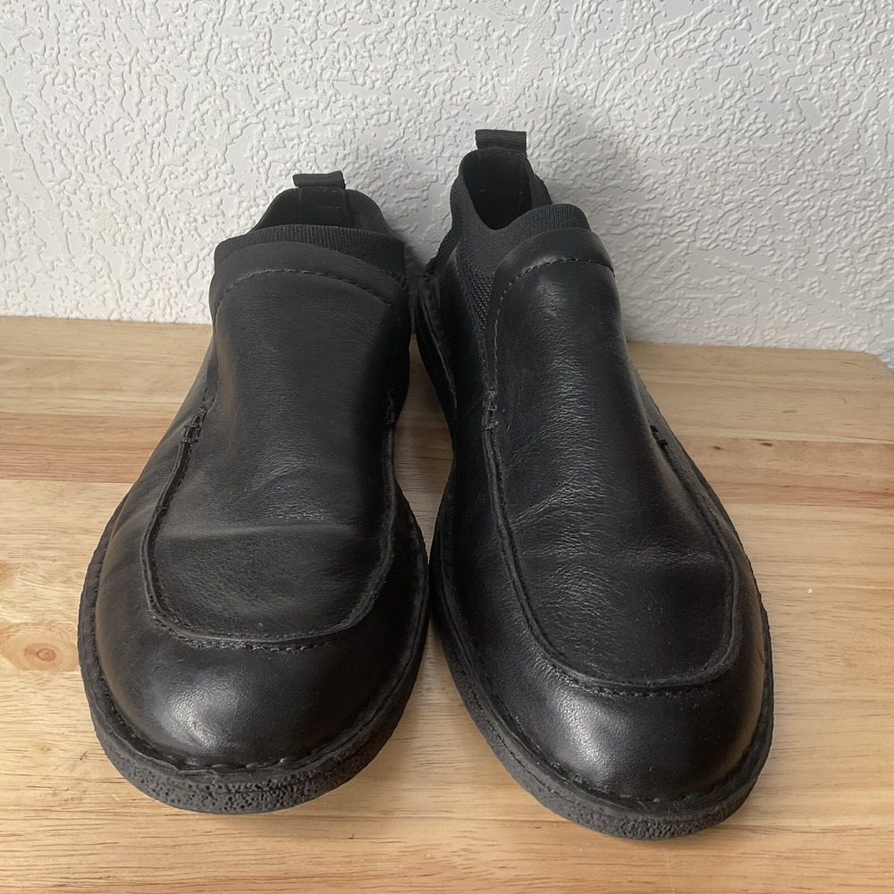 Born Samuel Men's black nubuck leather moc toe slip on loafer shoes size 10,5 M* - Picture 7 of 16
